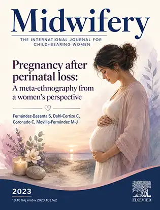 Journal cover graphic for Midwifery
