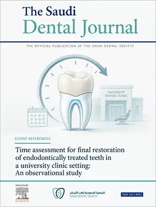 Journal cover graphic for The Saudi Dental Journal