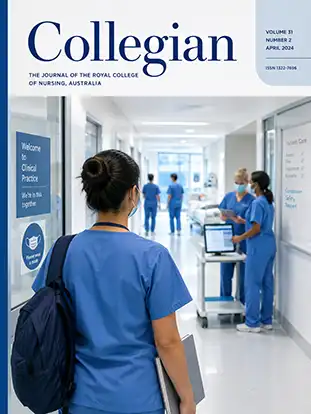 Journal cover graphic for Collegian