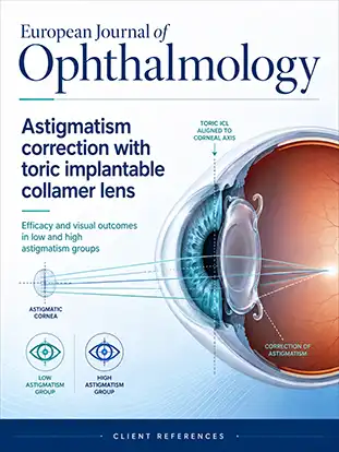 Journal cover graphic for European Journal of Ophthalmology