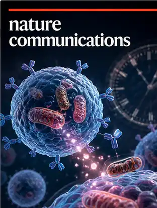 Journal cover graphic for Nature Communications