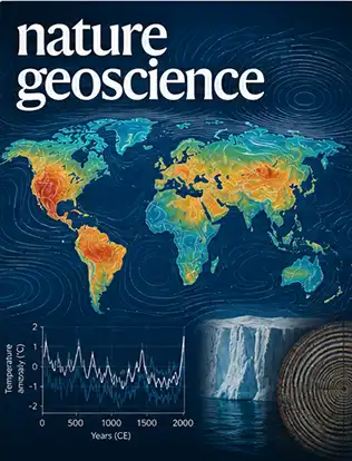 Journal cover graphic for Nature Geoscience