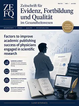 Journal cover graphic for Zeitschrift für Evidenz, Fortbildung und Qualität im Gesundheitswesen