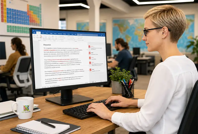 Human editing and verification of AI-drafted manuscripts (tracked changes and editorial review)
