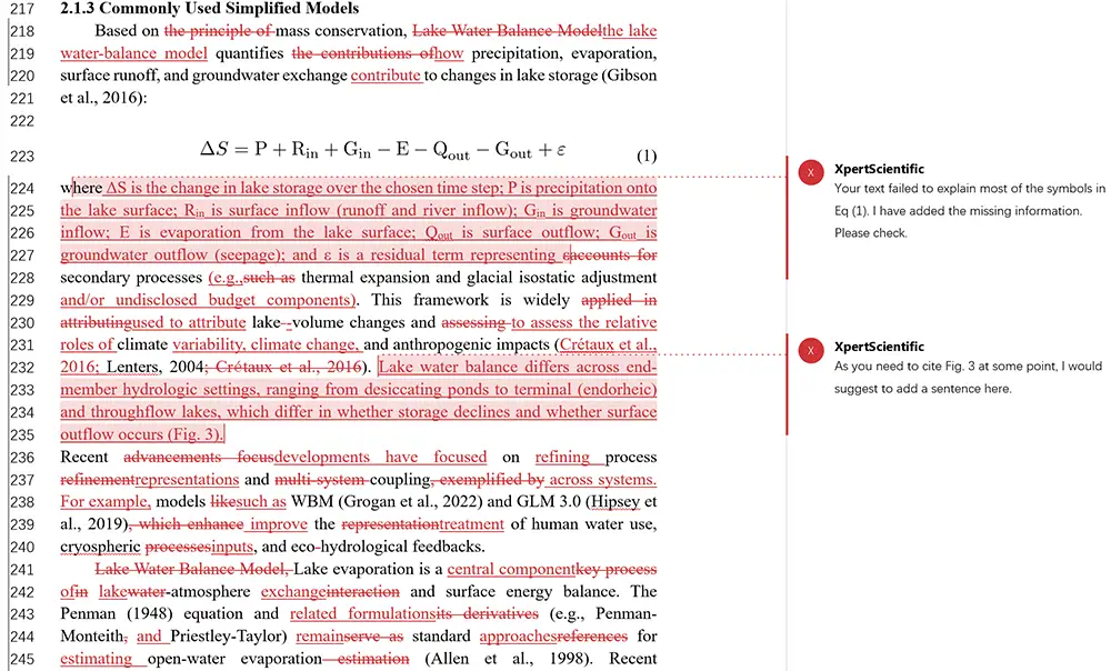 Example showing the level of corrections for the Premium Editing package